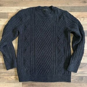 🎉 🛍️ Barefoot Dreams Blue CozyChic Cableknit sweater L